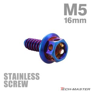 ステンレスネジ M5×25mm タッピングビス 六角穴 ステップヘッド