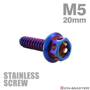 ステンレスネジ M5×25mm タッピングビス 六角穴 ステップヘッド