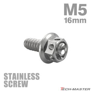 ステンレスネジ M5×25mm タッピングビス 六角穴 ステップヘッド