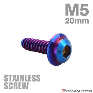ステンレスネジ M5×25mm タッピングビス 六角穴 フラットシェルヘッド