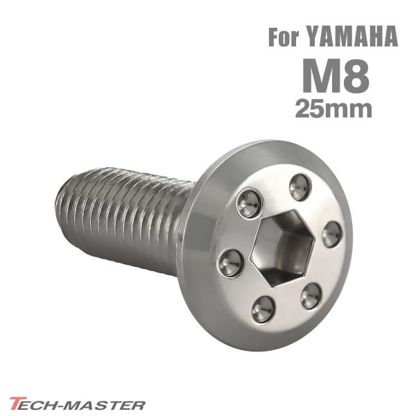 ブレーキディスク ローターボルト M8×25mm P1.25 ヤマハ用 シンホールヘッド シルバーカ...