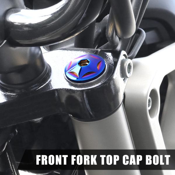 CT125 ハンターカブ フロントフォーク トップ キャップ ボルト 左右セット ステンレス製 焼き...