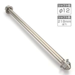 バイク アクスルシャフト ステンレス製 汎用 200mm M12 ブルー 焼き