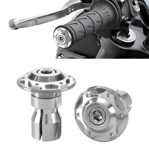 バイク バーエンド キャップ ステンレス グリップエンド 左右