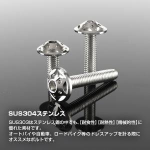 ステンレスボルト M6×10mm P1.0 ボ...の詳細画像2