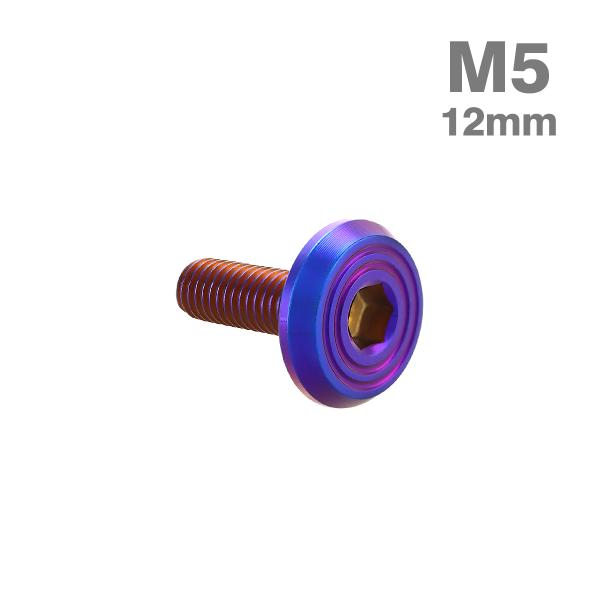 ステンレスボルト M5×12mm P0.8 シェルヘッド フラット 焼きチタンカラー TR0800