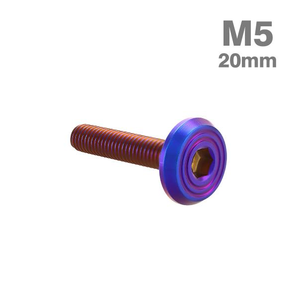 ステンレスボルト M5×20mm P0.8 シェルヘッド フラット 焼きチタンカラー TR0802
