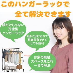 ハンガーラック 2段 頑丈 おしゃれ 収納 棚...の詳細画像4