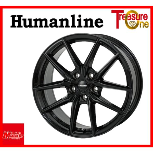 加須大桑 新品 ホイール4本セット ヒューマンライン HR-1 17x6.5J 40 5H120  ...
