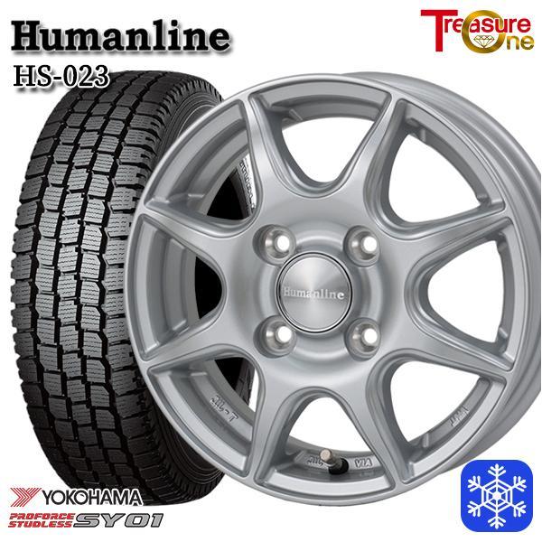 福島西 新品 冬セット ヒューマンライン HS-023 12x3.5J +43 4H100 ヨコハマ...