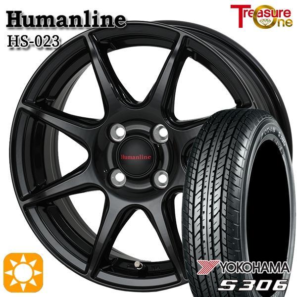 師岡 新品一台分 夏セット Humanline HS-023 14x4.5J  4H100 BK ヨ...