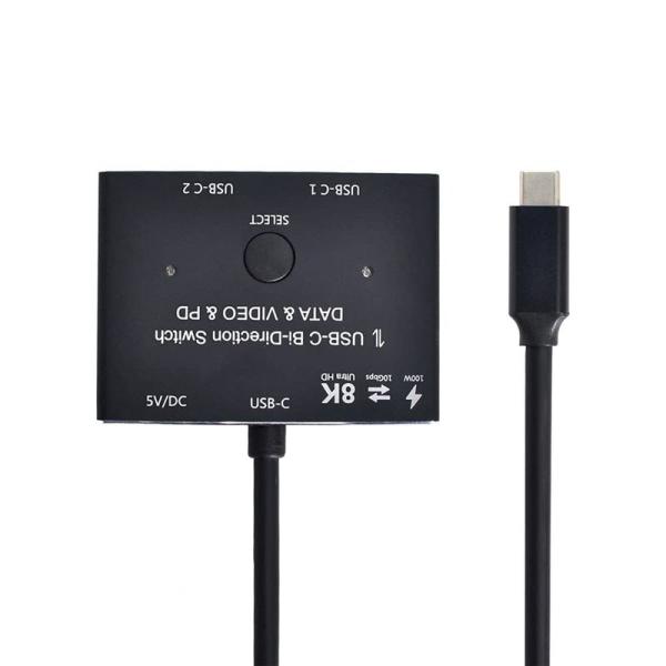 USB-C Type-C 双方向スイッチ MST 1 - 2 ハブ サポート ビデオデータ PD 8...