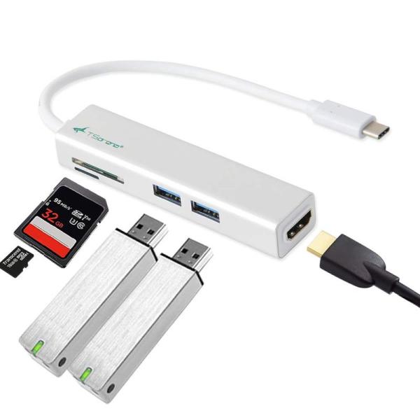 TSdrena USB 3.1 Type C ハブ USB3.0×2 / HDMI 4K 変換 ポー...
