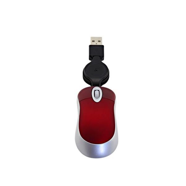 超小型マウス USB 有線 伸縮ケーブル 巻取り 光学式 ミニ Sサイズ 軽量 コンパクト 旅行 出...