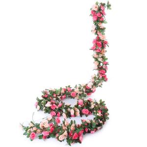 Kindness バラ ガーランド 2.5m 1本入 造花 インテリア フラワー シルク 壁掛け 枯れない花 藤の花 薔薇 観葉植物 デコレーション