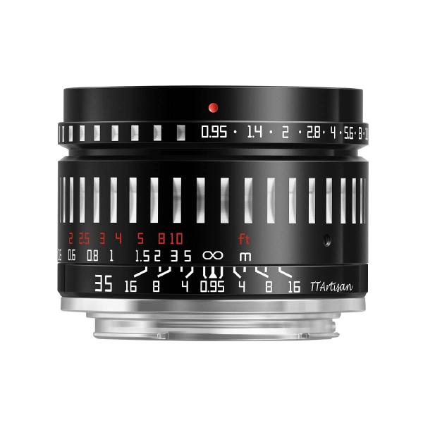 TTArtisan 35mm F0.95 C Eマウント ソニーE APS-C レンズ ブラック×シ...