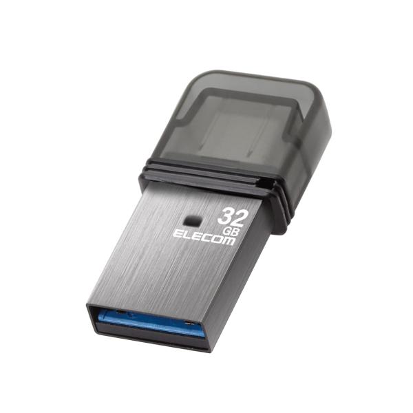 エレコム USBメモリ 32GB USB3.2（Gen1） Type-C キャップ式 シルバー MF...