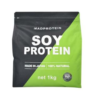 MADPROTEIN ソイプロテイン 1kg 人工甘味料不使用 抹茶ラテ 国内製造 大豆 植物性プロテイン