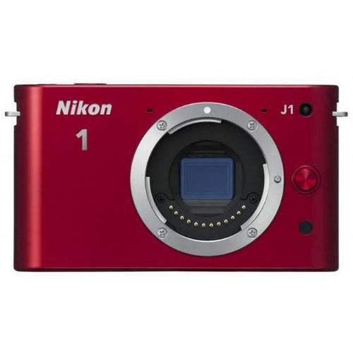 Nikon 1 j1 10.1 MP HDデジタルカメラボディのみ(レッド)