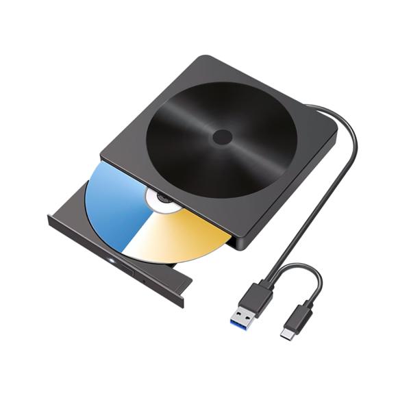 cd dvdドライブ 外付け cdレコ 光学ドライブ USB3.0&amp;Type-cポート両用内蔵ケーブ...