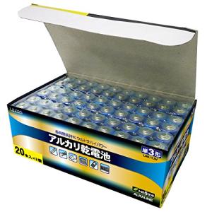 LAZOS 単3アルカリ乾電池60本セット(20本入×3パック) B-LA-T3X20｜tnp-store