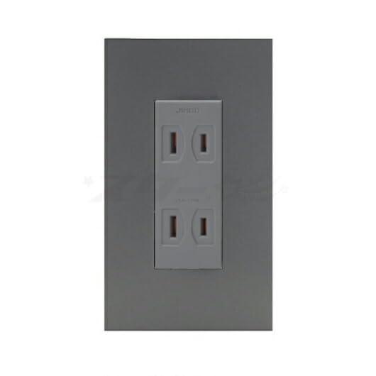 神保電器 NKシリーズ配線器具 埋込ダブルコンセント+1連用プレートセット 15A 125V ソリッ...