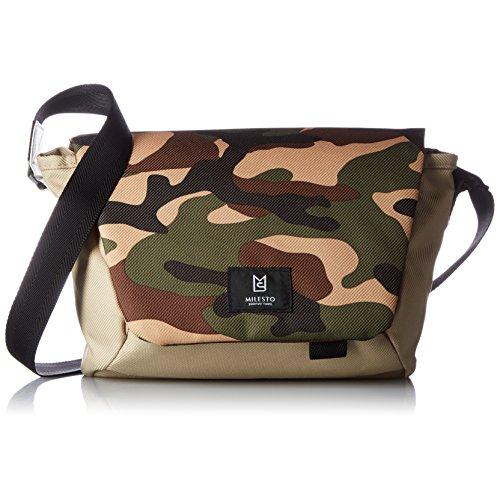 ミレスト メッセンジャーバッグS ヒュッテ MLS463-AMY 迷彩柄 カモフラージュ 斜めがけ ...