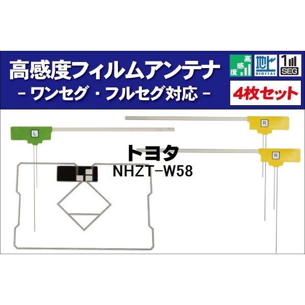 フィルムアンテナ 地デジ ワンセグ フルセグ 高感度 汎用 GPS一体型フィルム セット トヨタ T...