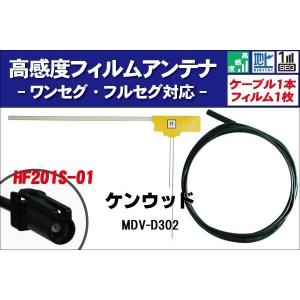 ケンウッド フィルムアンテナ 左1枚 MDV-D302 KENWOOD 用 地デジ