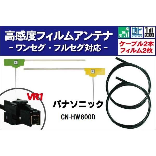 フィルムアンテナ 右1枚 左1枚 CN-HW800D パナソニック Panasonic 用 地デジ ...