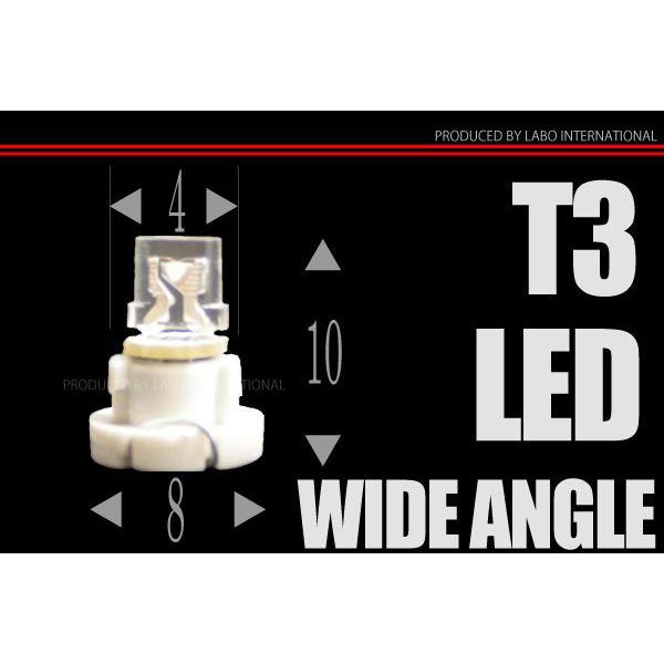 LED ライト 車 T3 エアコンパネル メーター球 赤 レッド 4個セット