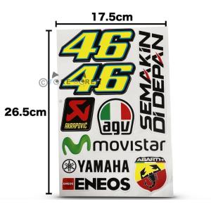 46 agv movistar ステッカー 車 バイク おしゃれ デカール ENEOS ABARTH...