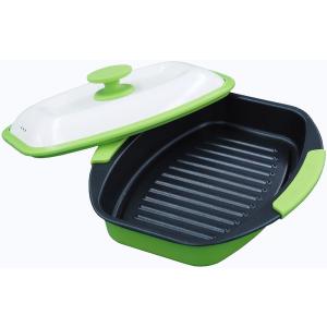 レンジで焼ケール レンジで焼けーる 角型 TKSM-33 調理器具 調理皿 電子レンジ専用 焼く 肉 魚 目玉焼き 安全 簡単　東京企画 TO-PLAN