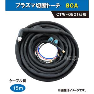 ダイヘン 80A D8000 プラズマ切断トーチ CTW-0801 仕様×15m・本　「限定商品」｜toan-weld-tw