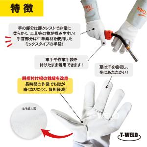 TIG 溶接 鉄鋼 建設 作業用 豚クレスト ...の詳細画像2