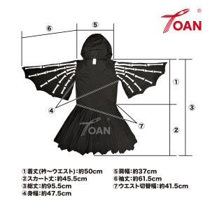 ハロウィン 仮装 コスプレ 骨袖ワンピース T...の詳細画像2