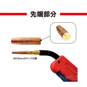 半自動 溶接 CO2 トーチ 180A/200...の詳細画像2