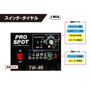 自動車板金修復用 スタッド溶接機 TW-80 ...の詳細画像2