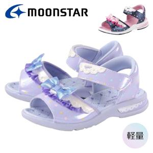 MOONSTAR C533 ムーンスター シュガー 軽量 軽い サンダル キッズ サマーシューズ 子ども マジックテープ かわいい リボン 女の子 女児 プレゼント 孫｜toare