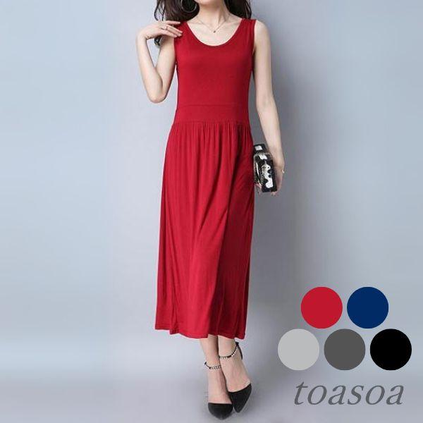 ノースリーブ マキシワンピース レディース ファッション ロング丈 ワンピース