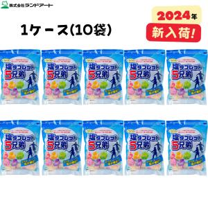 2024年最新入荷 10袋まとめ買い ランドアート 塩タブレット5兄弟 1ケース(500g×10袋入、約1850粒） 塩飴 塩あめ 熱中症対策 塩タブレット５兄弟｜現場屋本舗Yahoo!店