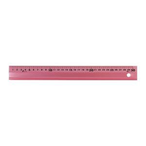 シンワ測定 65416 アルミ直尺 アル助 ３０cm ペールピンク