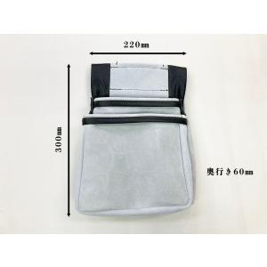 天寿刃物 床皮釘袋 2段 腰袋 【国内法製】 ...の詳細画像2