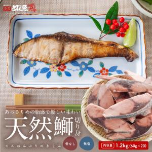 国産天然ぶり切り身 1.2kg (60g×20切) 骨なし・無塩 ブリ 切り身 冷凍 送料無料 bur2402