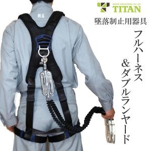 TITAN タイタン PANGAEA フルハーネス 蛇腹ランヤードのセット 墜落制止用器具 新規格 安全帯｜tobiwarabiueda