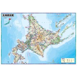 北海道全図　Ａ０判　ホワイトボード用ラミネート加工｜tobunsha-map