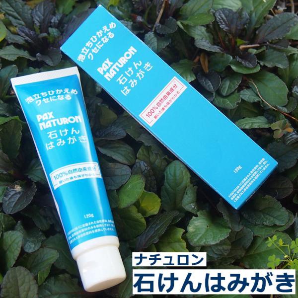 ナチュロン 石けん ハミガキ 120g パックスナチュロン、石けんの太陽油脂製。無添加、自然派洗髪。...