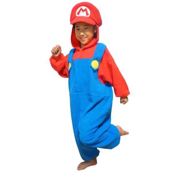 SAZAC(サザック) キャラクター フリース 着ぐるみ スーパーマリオ マリオ 子供用 130cm