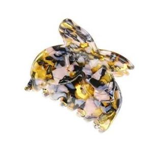 べっ甲風 蝶々型　ヘア　バンス　クリップ　上質　ヘアアクセサリー　レディース　バンス　クリップ　特選...