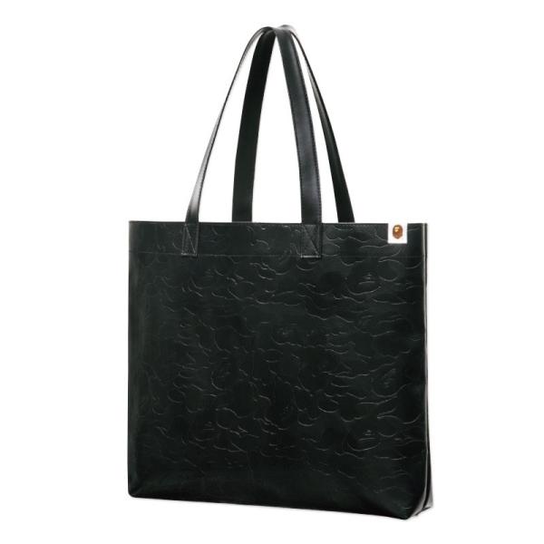 ア ベイシング エイプ A BATHING APE 型押し BAPE CAMO カモ柄 レザー トー...